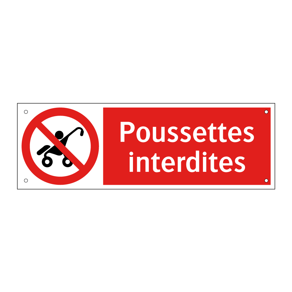 Poussettes interdites