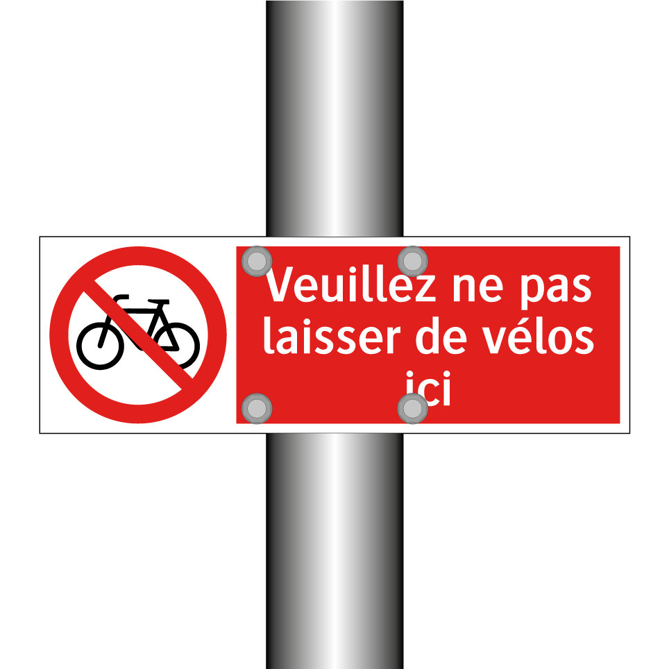 Veuillez ne pas laisser de vélos ici