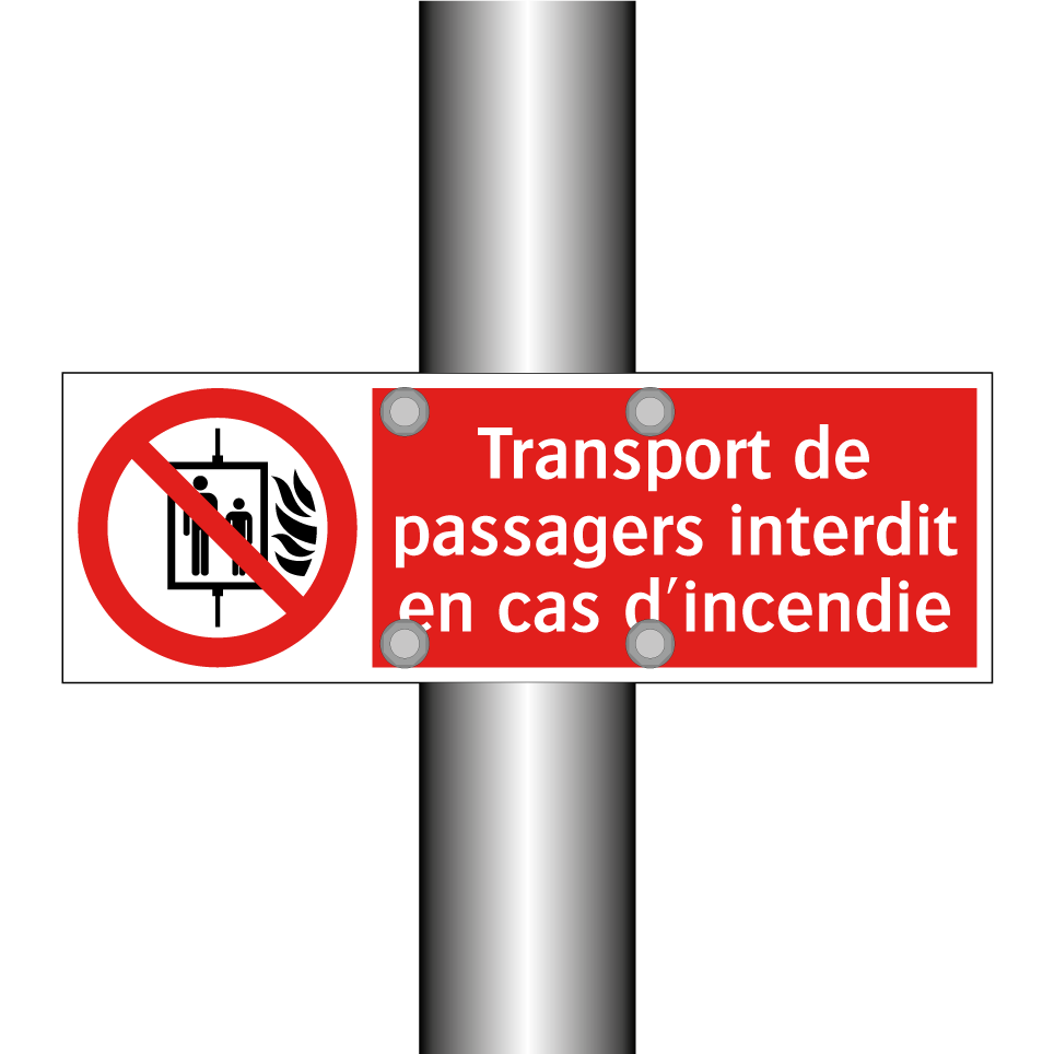 Transport de passagers interdit en cas d'incendie