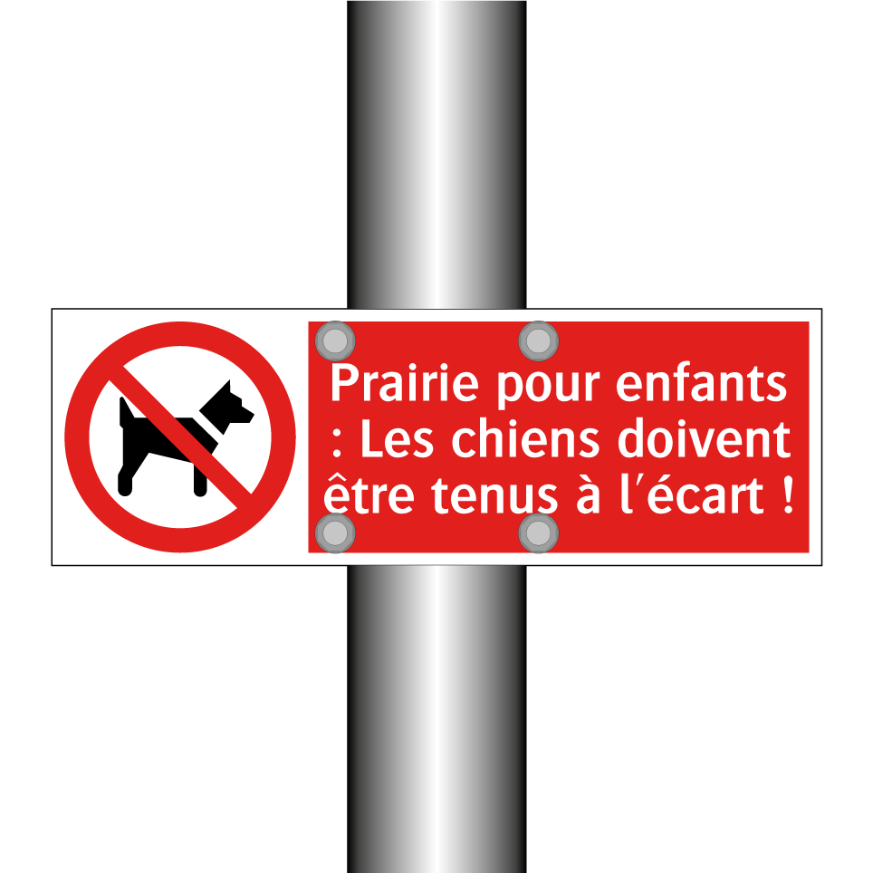 Prairie pour enfants : Les chiens doivent être tenus à l'écart !
