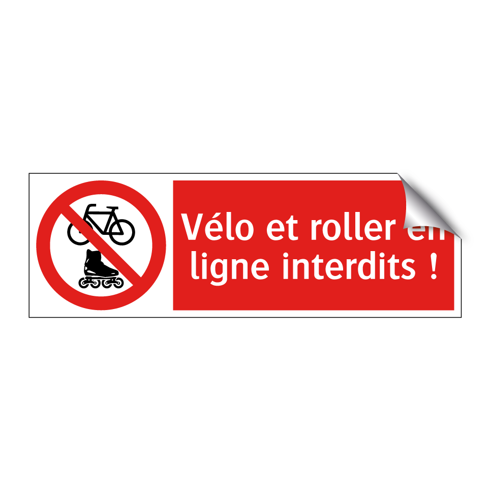 Vélo et roller en ligne interdits !
