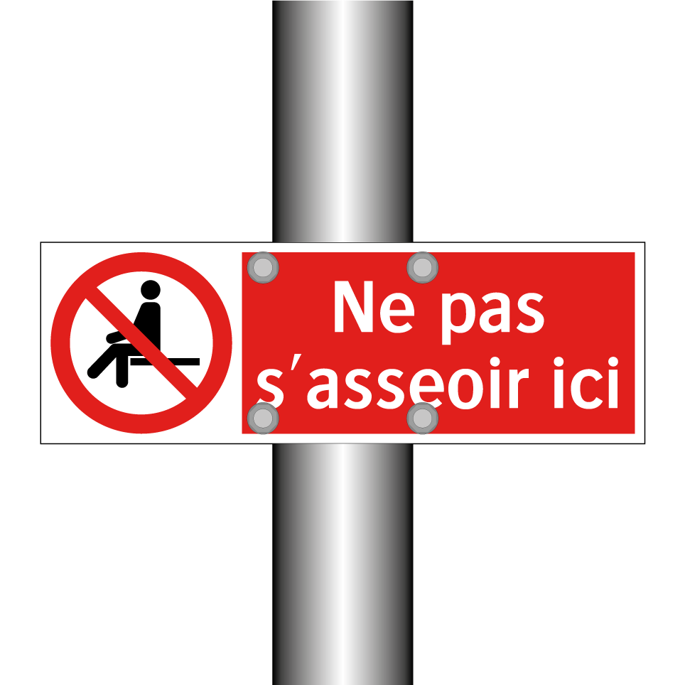 Ne pas s'asseoir ici