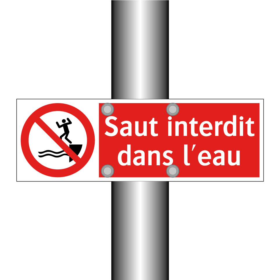 Saut interdit dans l'eau