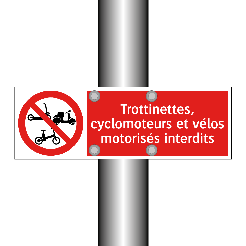 Trottinettes, cyclomoteurs et vélos motorisés interdits