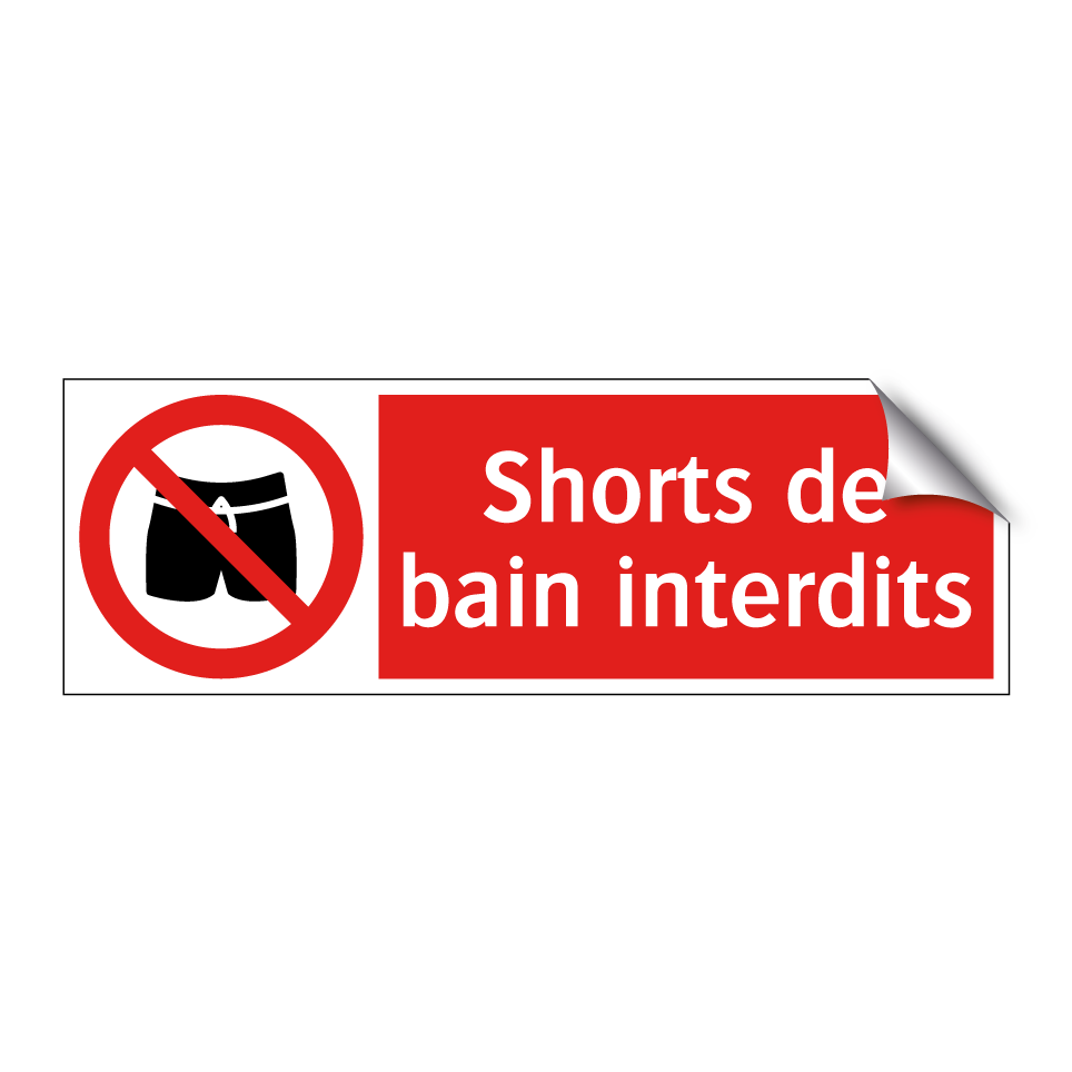 Shorts de bain interdits