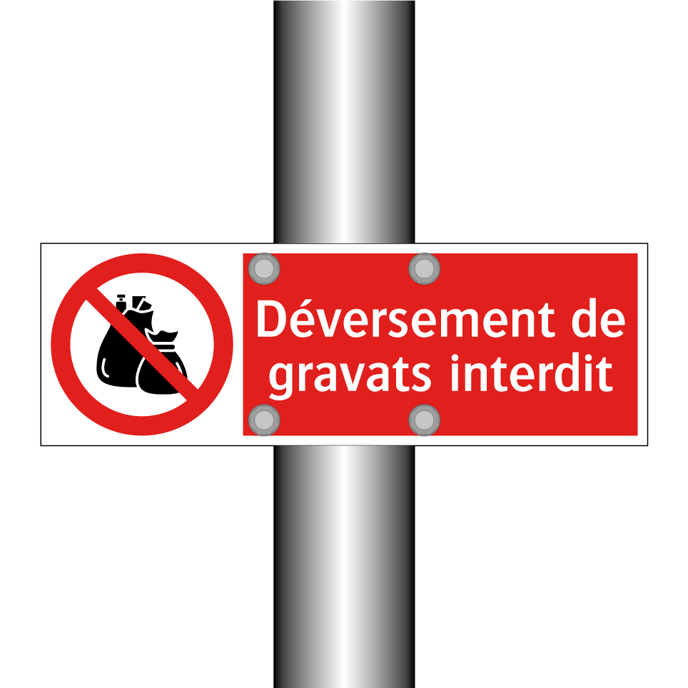 Déversement de gravats interdit