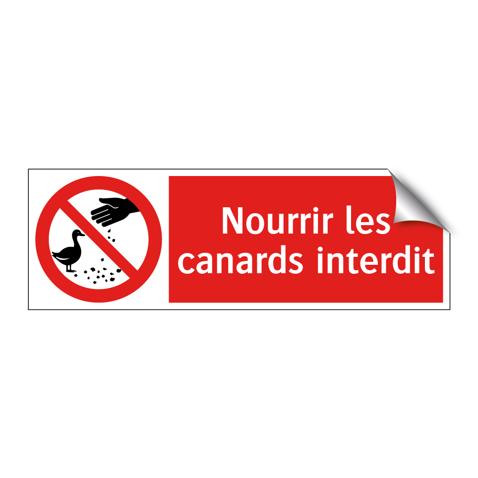 Nourrir les canards interdit