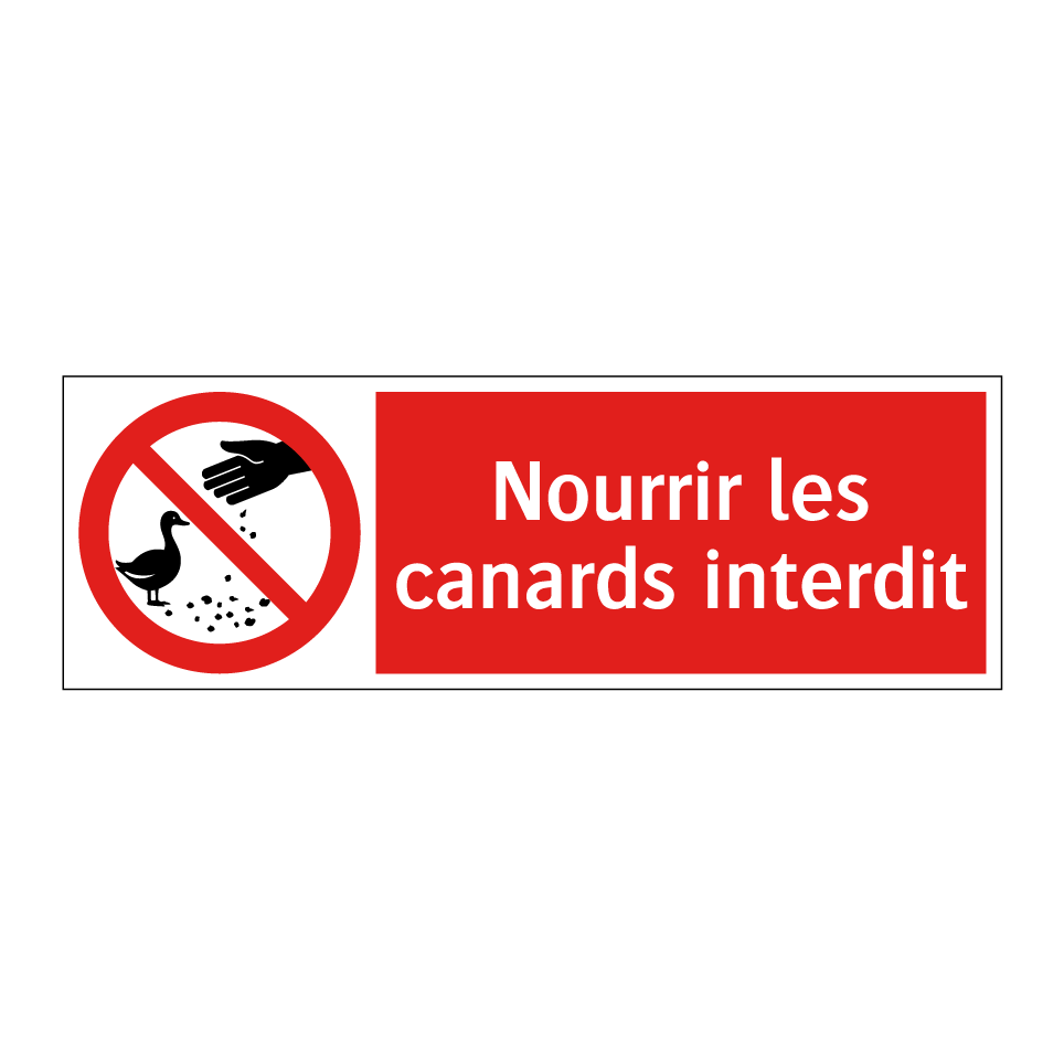 Nourrir les canards interdit