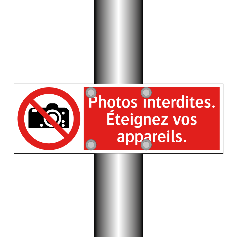 Photos interdites. Éteignez vos appareils.