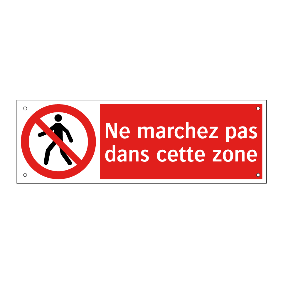 Ne marchez pas dans cette zone