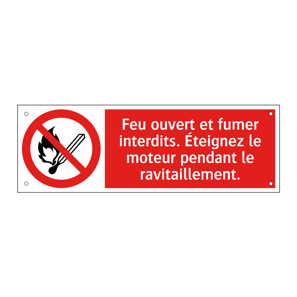 Feu ouvert et fumer interdits. Éteignez le moteur pendant le ravitaillement.