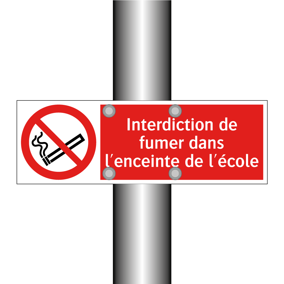 Interdiction de fumer dans l'enceinte de l'école