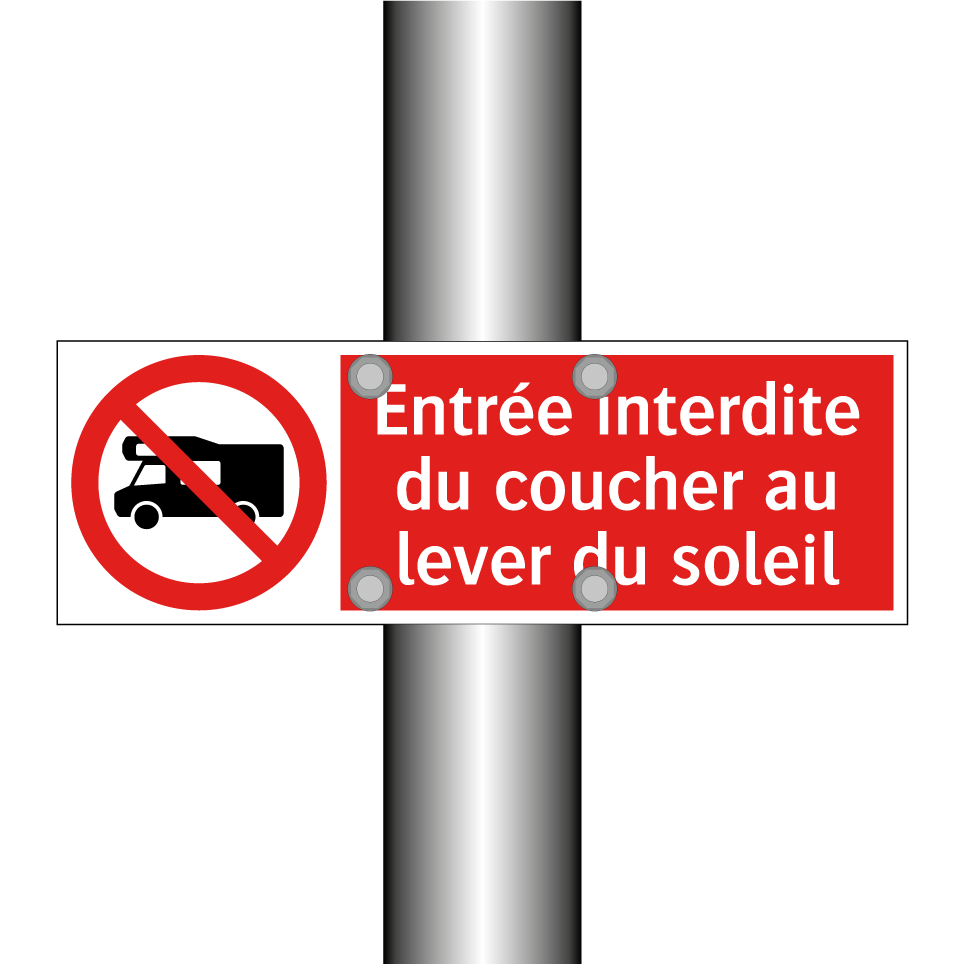 Entrée interdite du coucher au lever du soleil