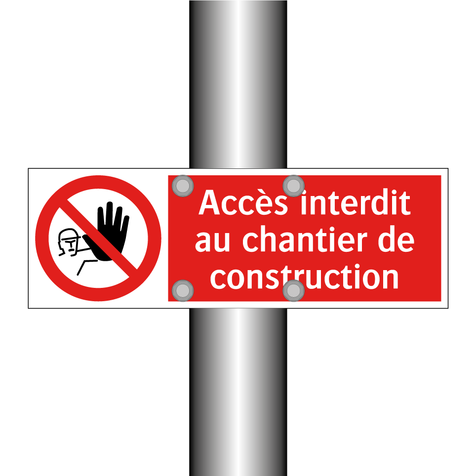 Accès interdit au chantier de construction