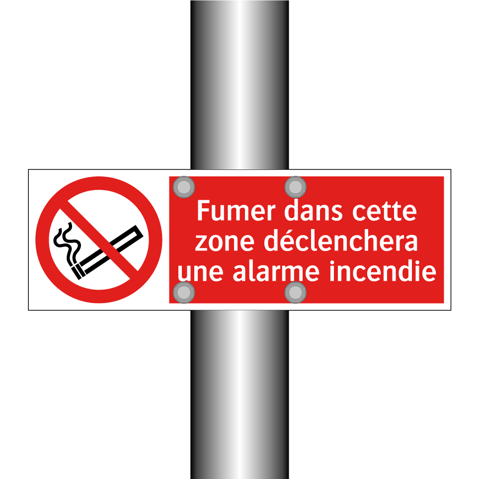 Fumer dans cette zone déclenchera une alarme incendie