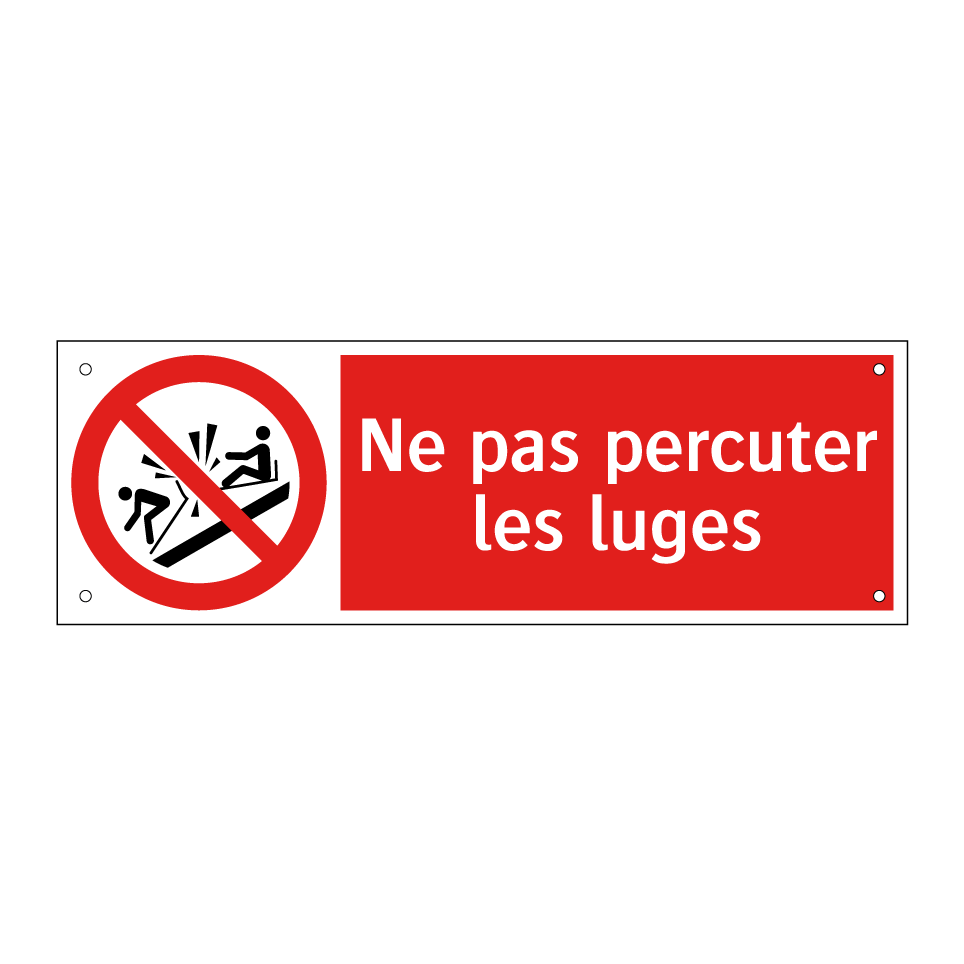 Ne pas percuter les luges