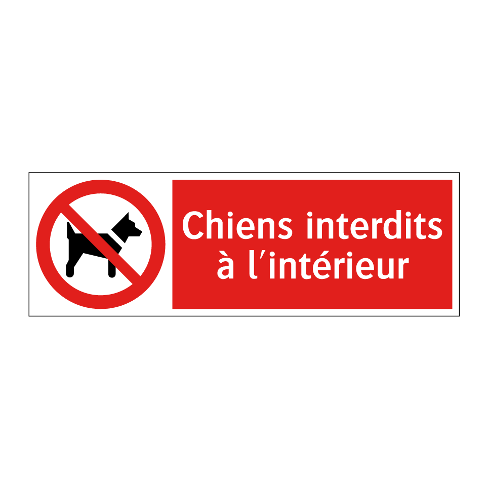 Chiens interdits à l'intérieur