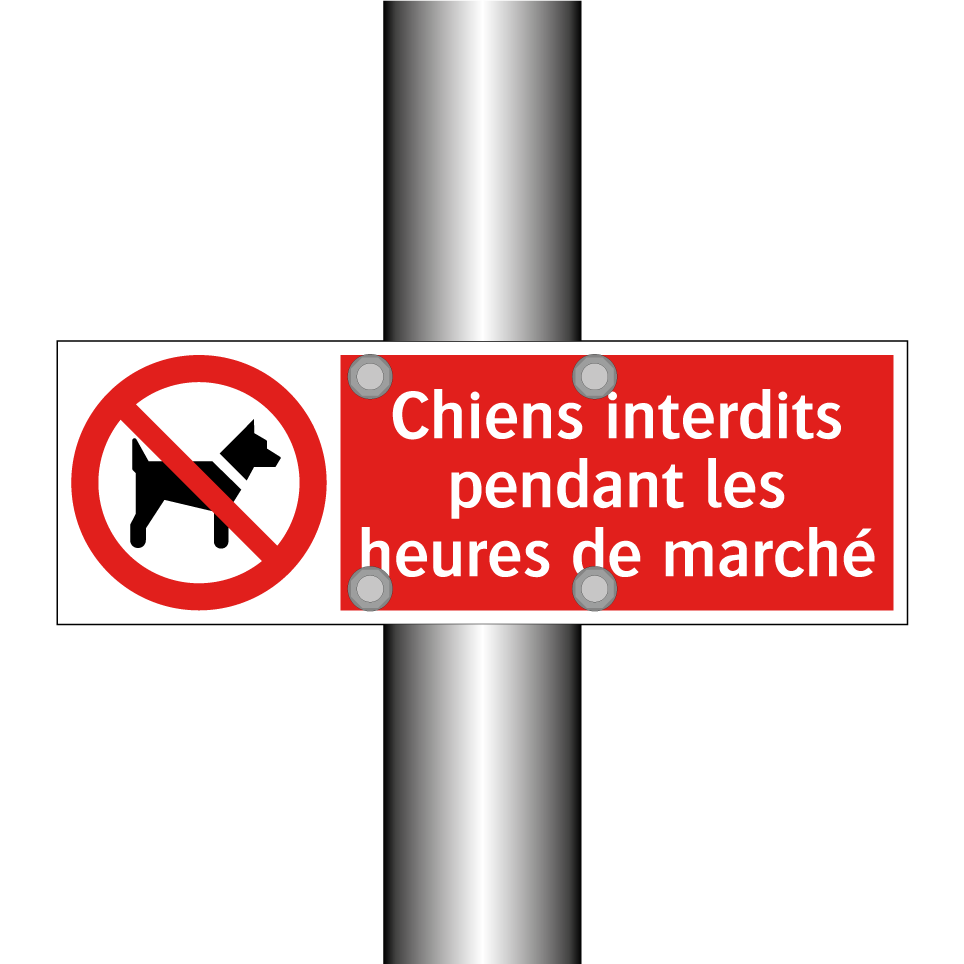 Chiens interdits pendant les heures de marché
