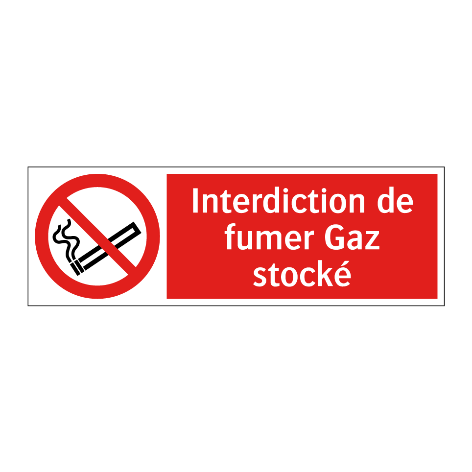 Interdiction de fumer Gaz stocké