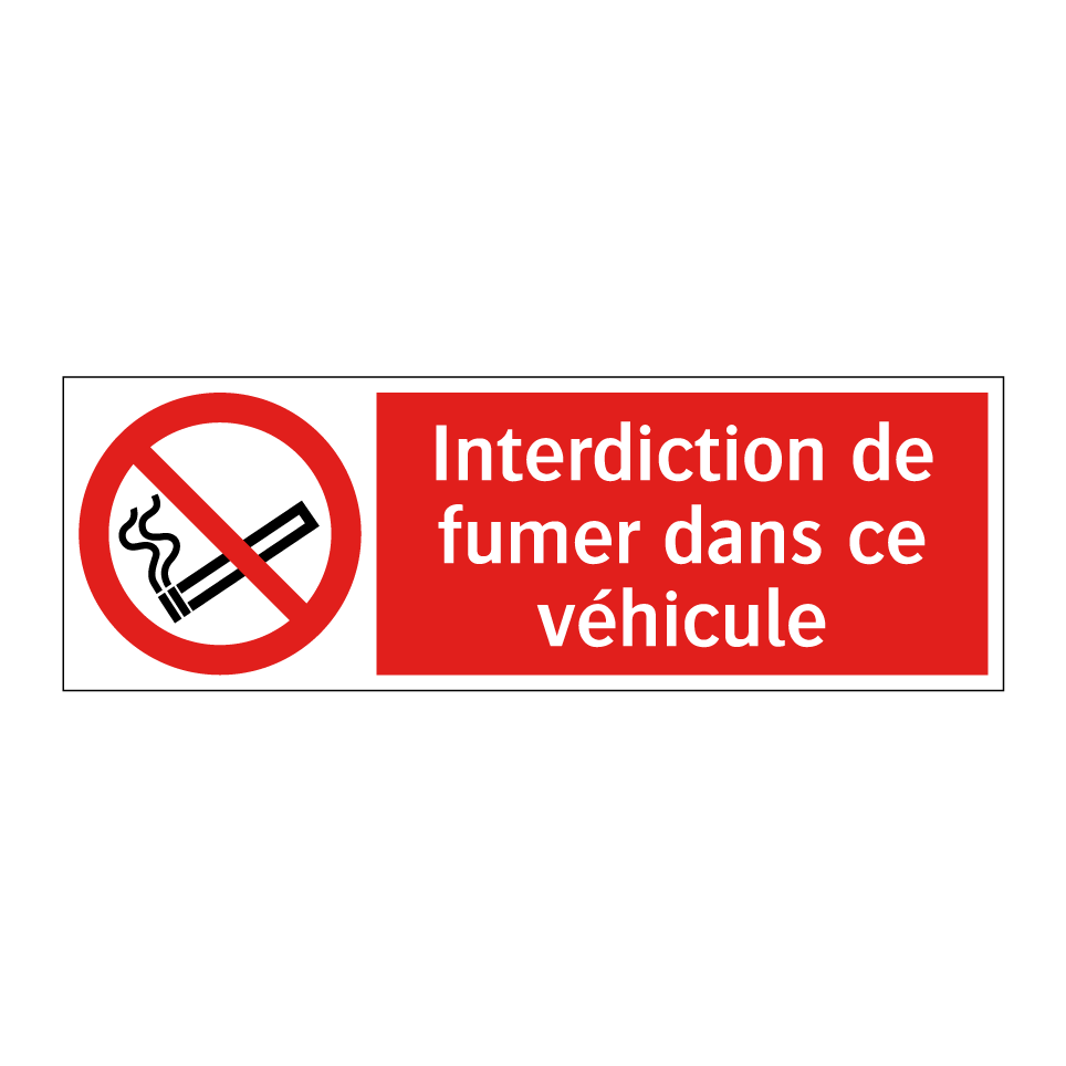Interdiction de fumer dans ce véhicule