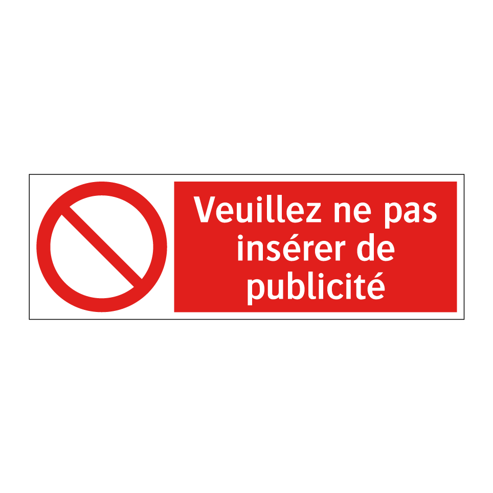 Veuillez ne pas insérer de publicité