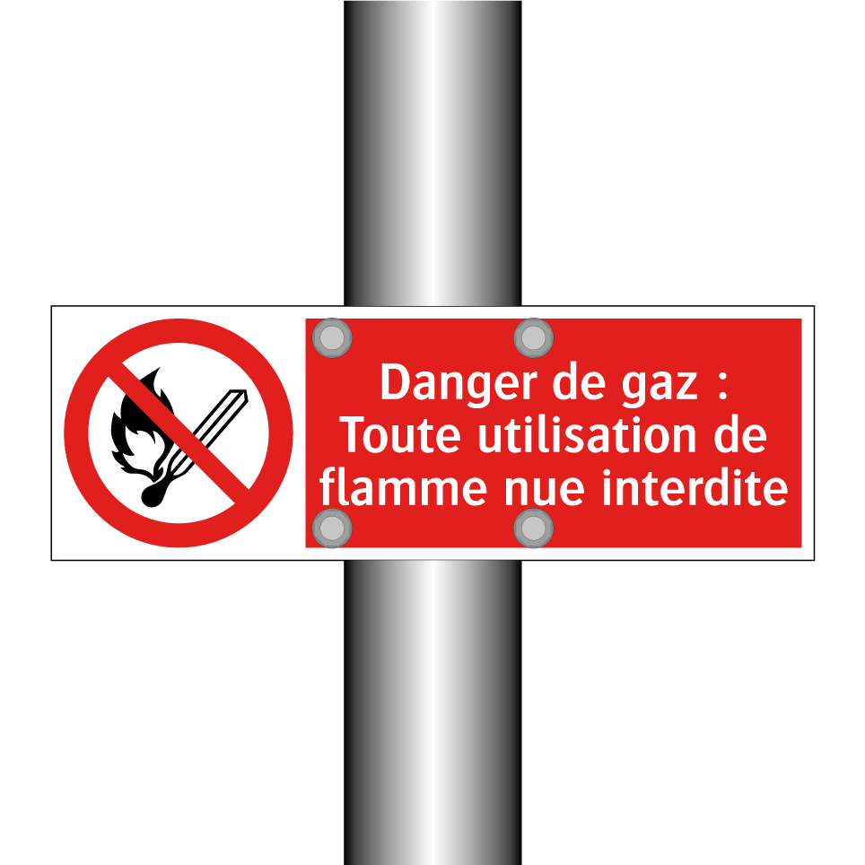 Danger de gaz : Toute utilisation de flamme nue interdite