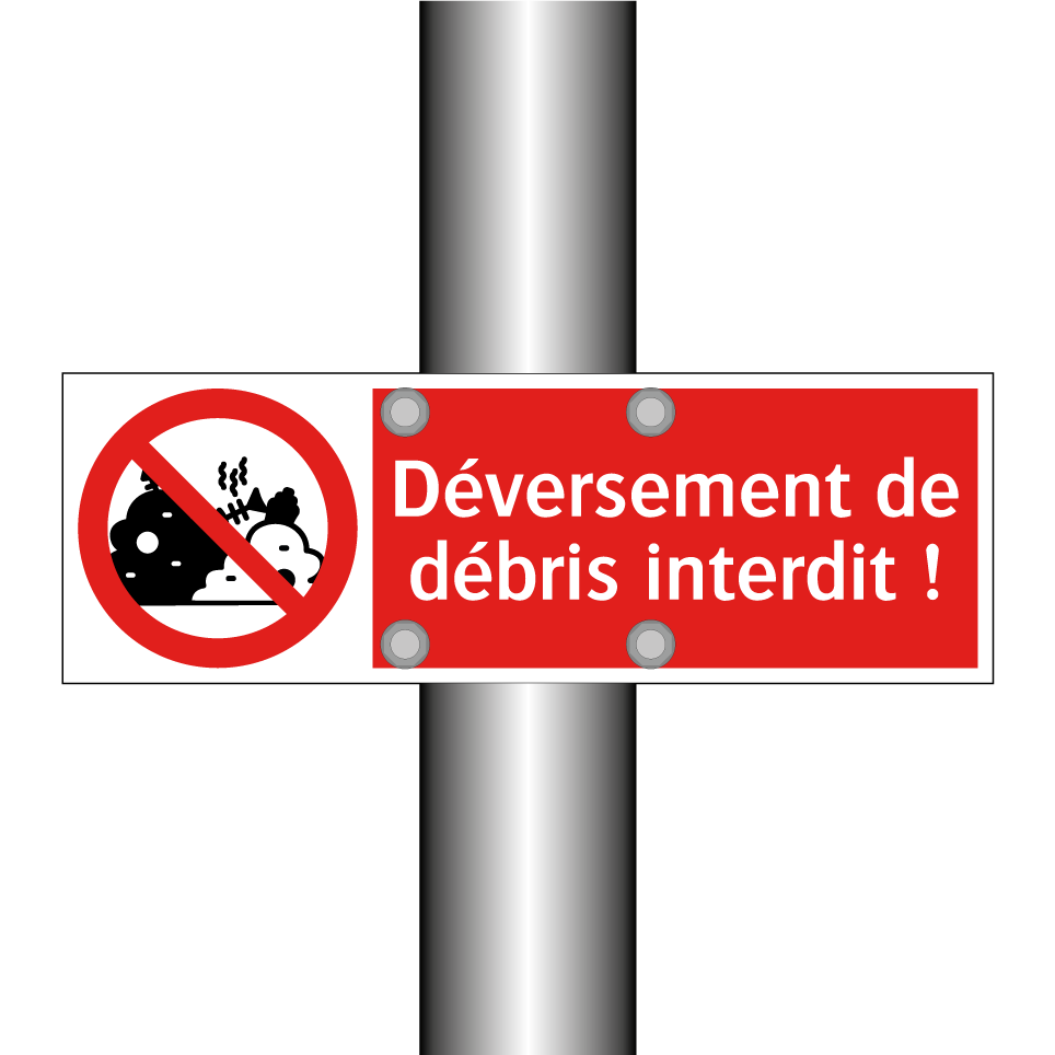Déversement de débris interdit !