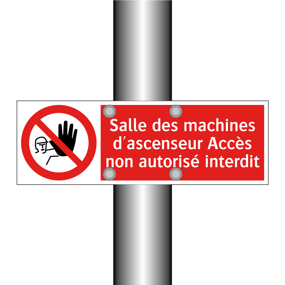 Salle des machines d'ascenseur Accès non autorisé interdit