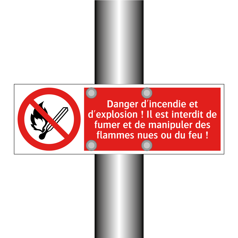 Danger d'incendie et d'explosion ! Il est interdit de fumer et de manipuler des flammes nues ou du feu !