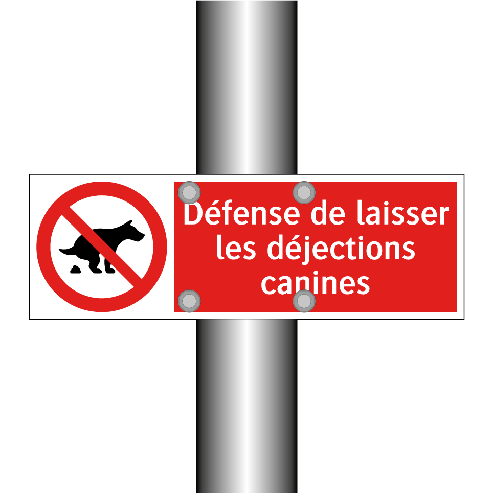 Défense de laisser les déjections canines