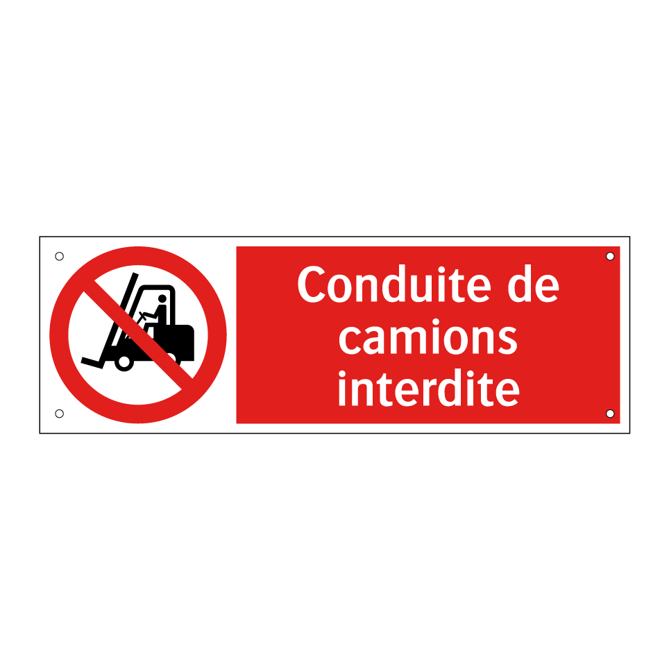 Conduite de camions interdite