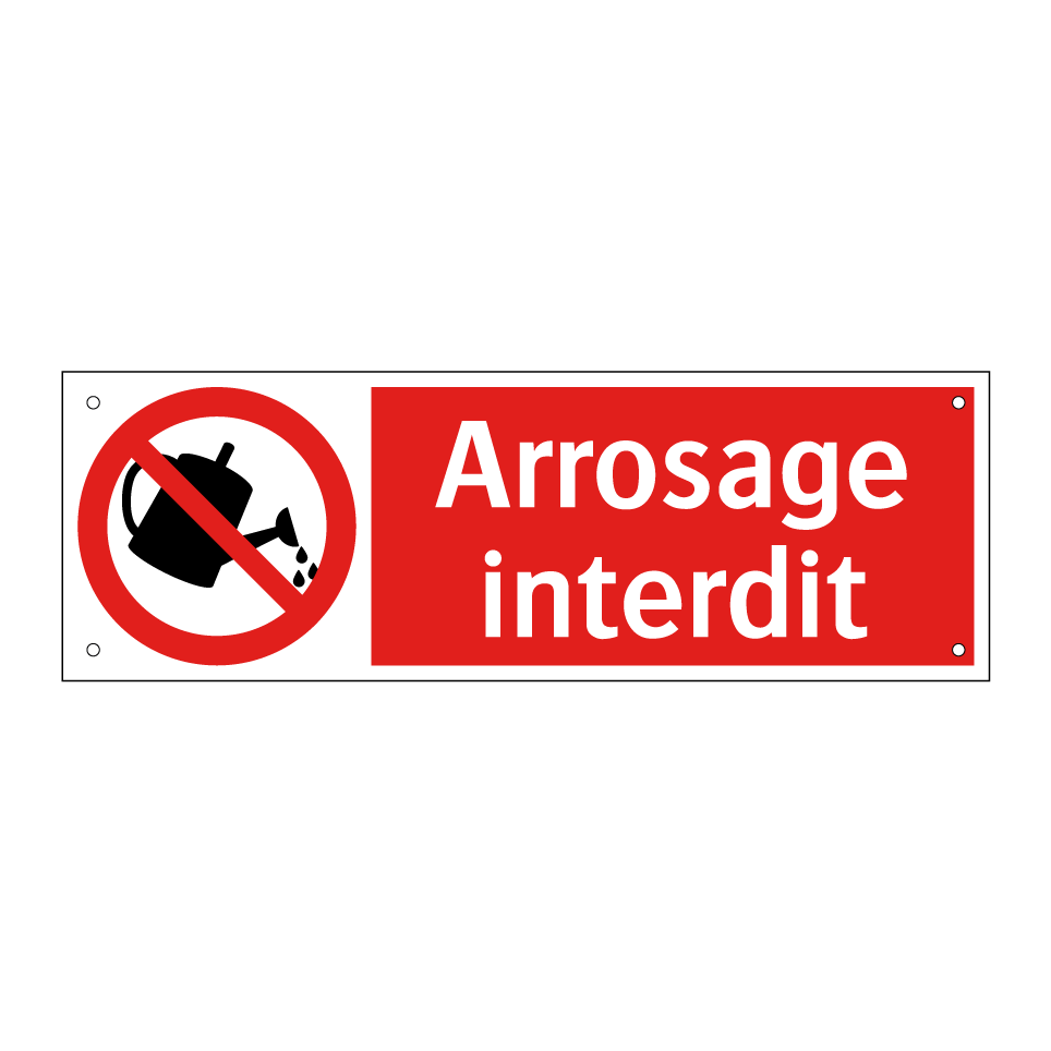 Arrosage interdit