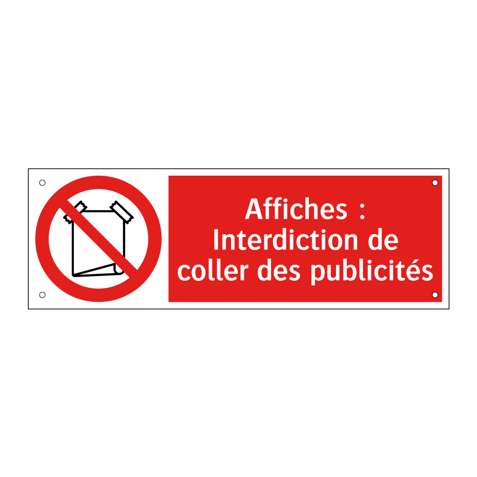 Affiches : Interdiction de coller des publicités