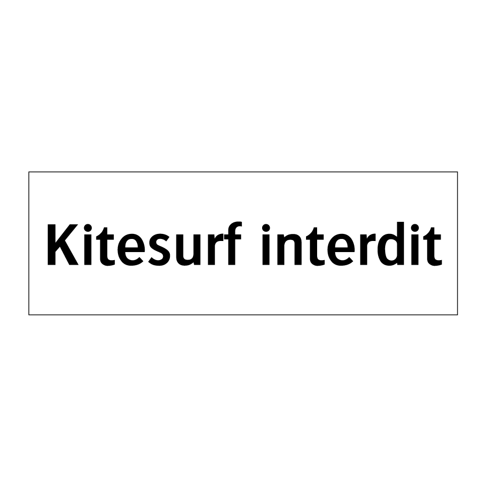 Kitesurf interdit