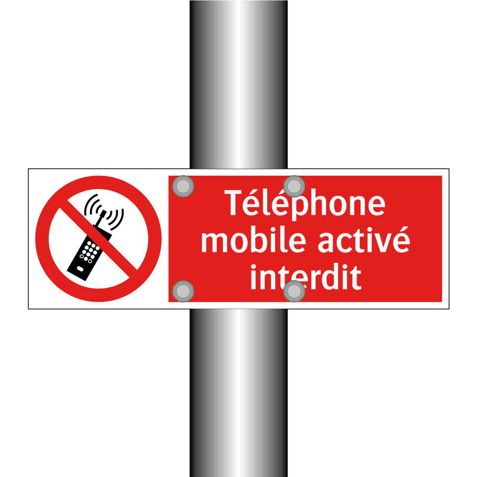 Téléphone mobile activé interdit