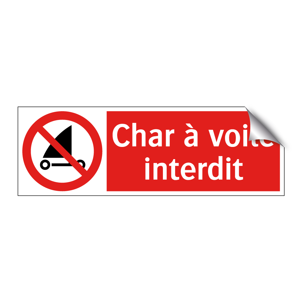 Char à voile interdit
