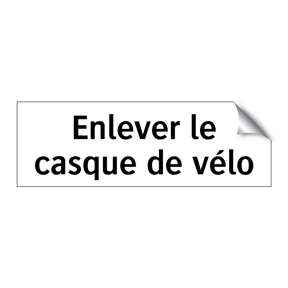 Enlever le casque de vélo