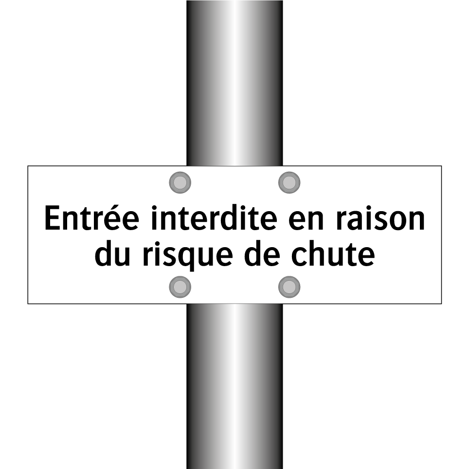 Entrée interdite en raison du risque de chute