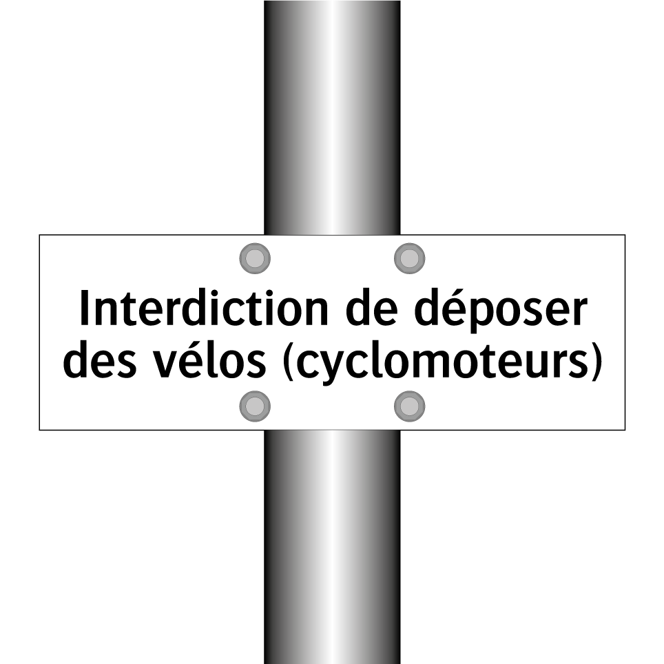 Interdiction de déposer des vélos (cyclomoteurs)