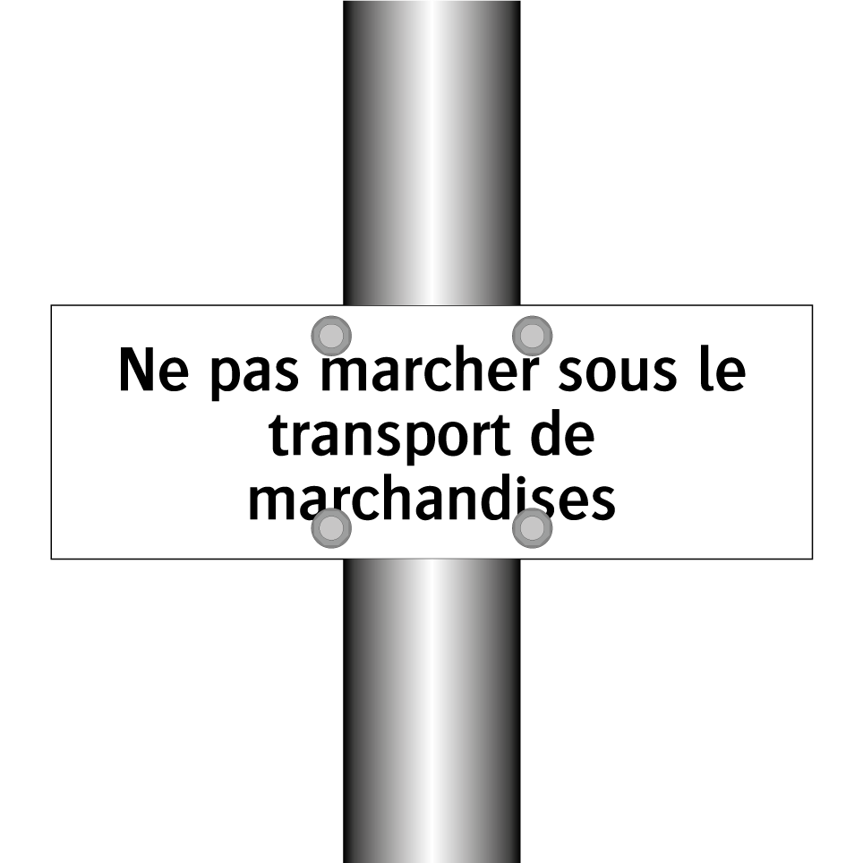 Ne pas marcher sous le transport de marchandises