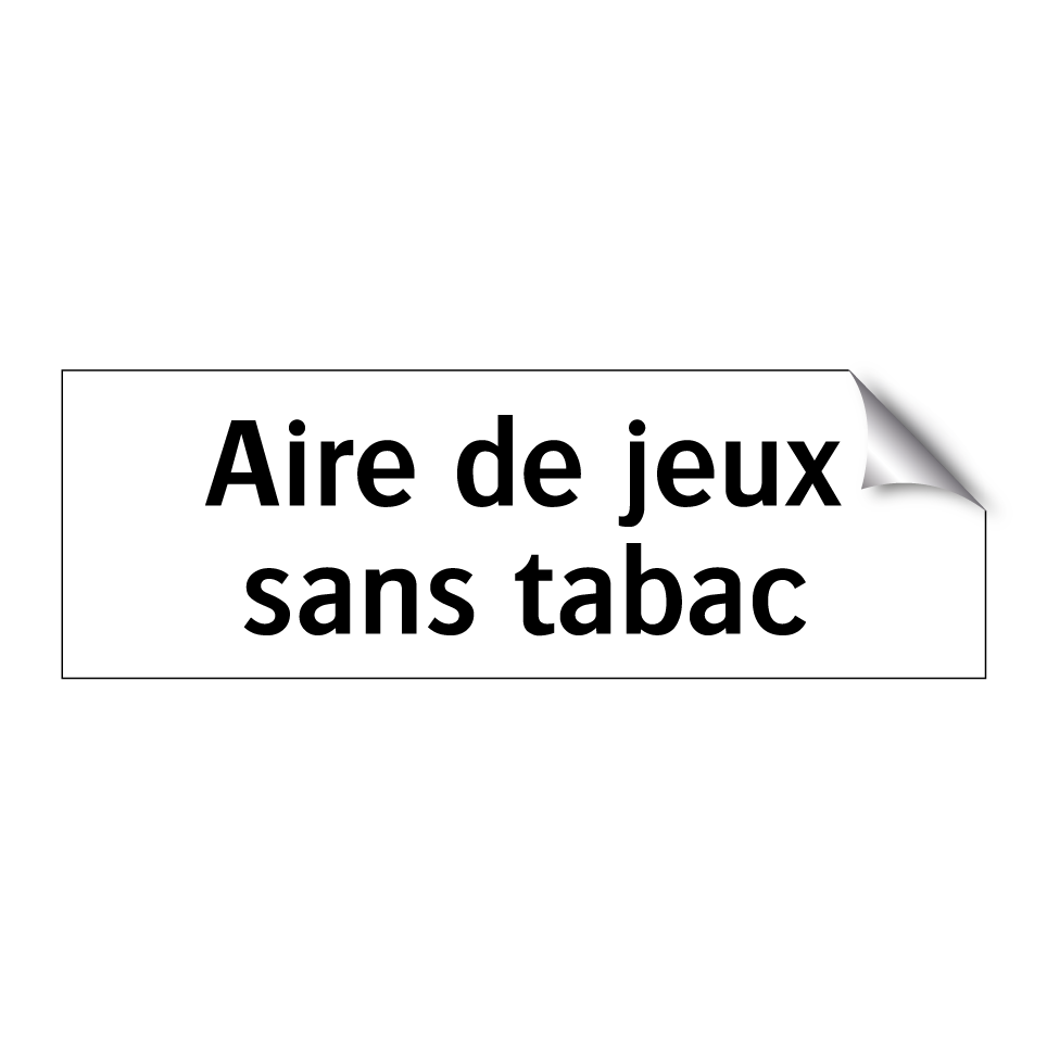 Aire de jeux sans tabac
