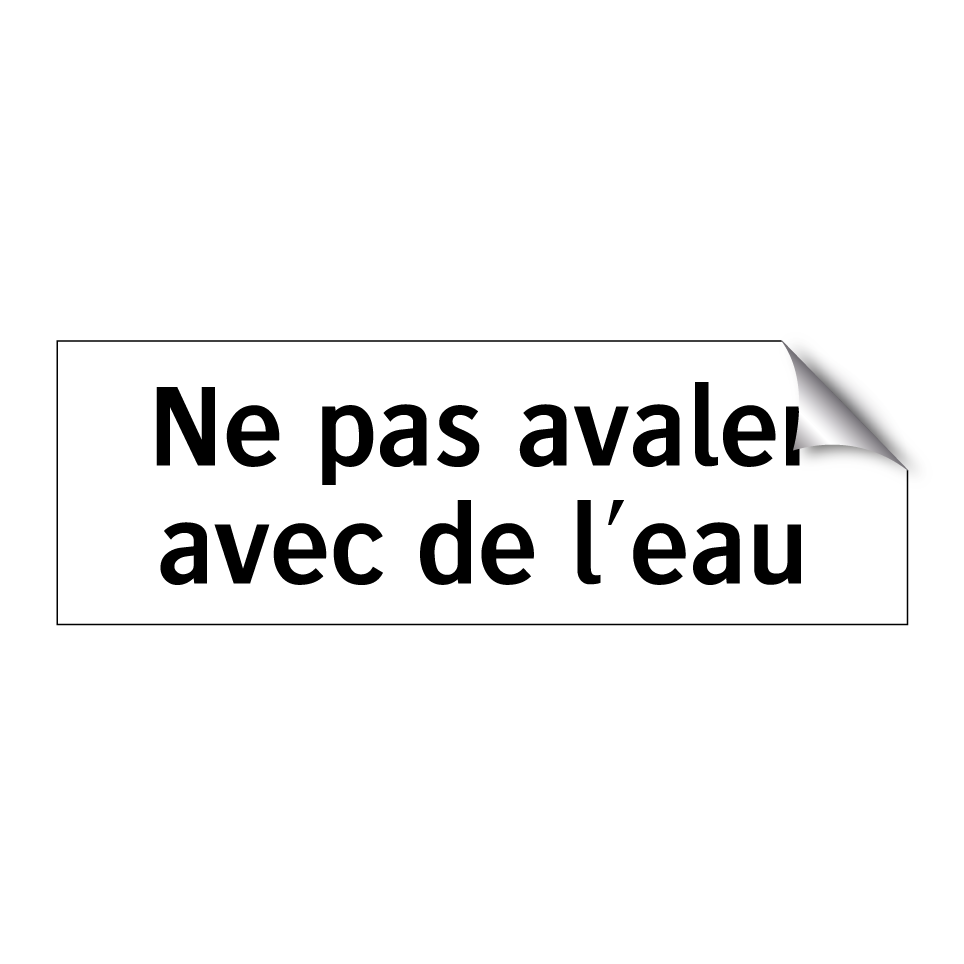 Ne pas avaler avec de l'eau