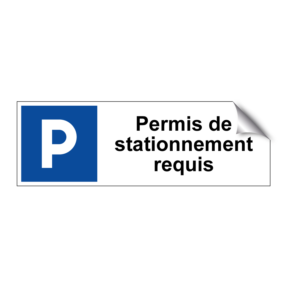 Permis de stationnement requis
