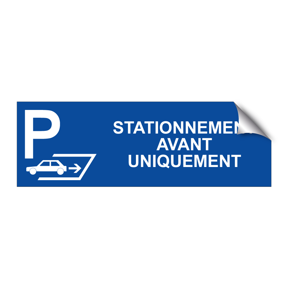 Stationnement avant uniquement
