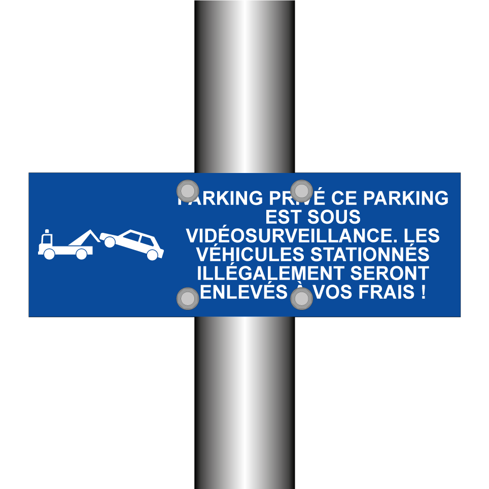 Parking privé ce parking est sous vidéosurveillance. Les véhicules stationnés illégalement seront enlevés à vos frais !