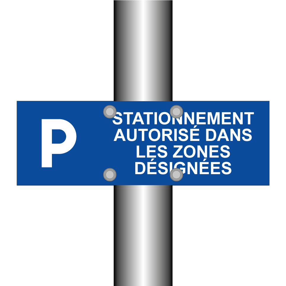 Stationnement autorisé dans les zones désignées