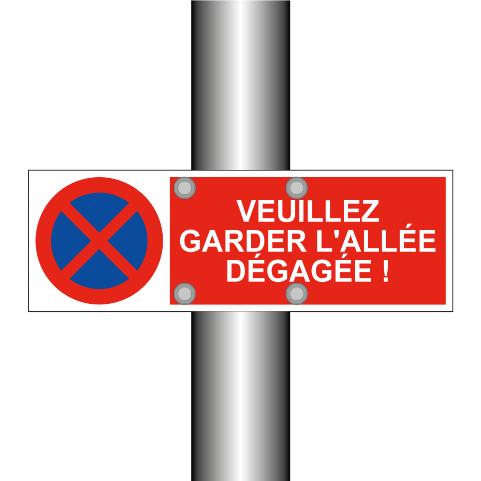 Veuillez garder l'allée dégagée !