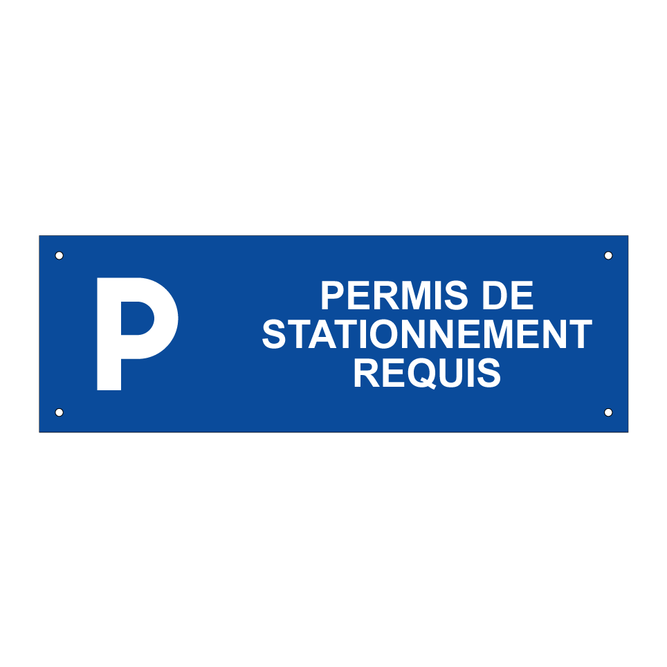 Permis de stationnement requis