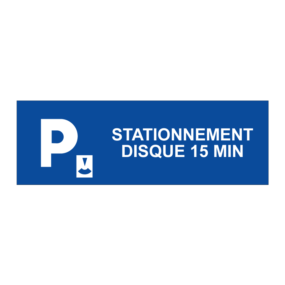Stationnement disque 15 min