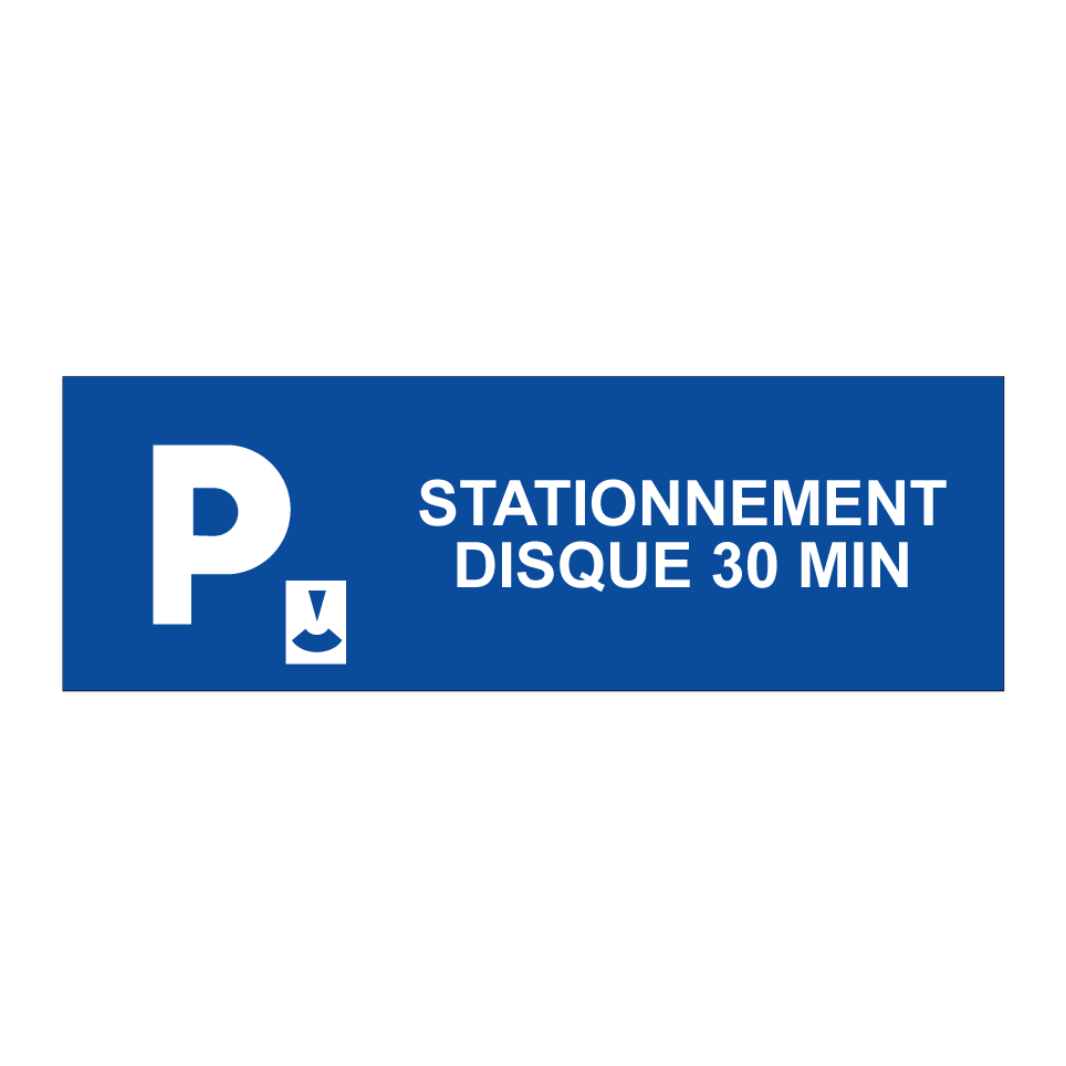 Stationnement disque 30 min